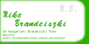 mike brandeiszki business card